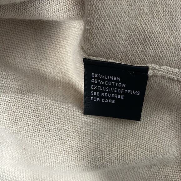 PROJECT 1951 Linen Blend Hooded Drawstring Sleeveless Cardi Small S RESORT - Picture 4 of 6